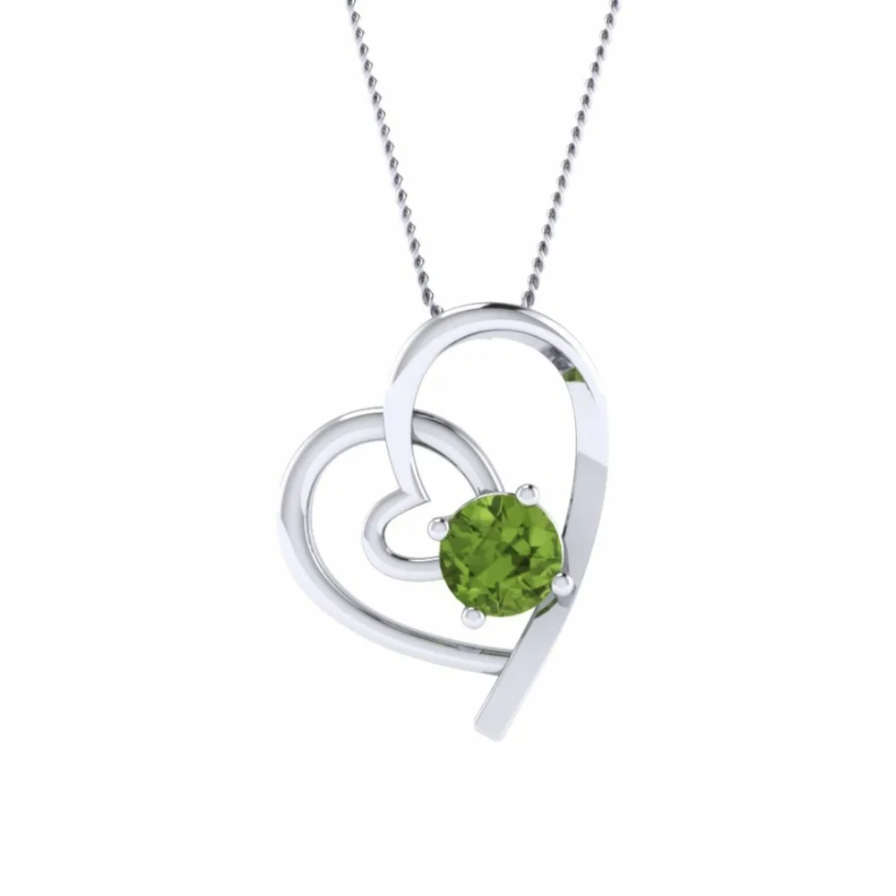 Sterling silver & peridot necklace NWT